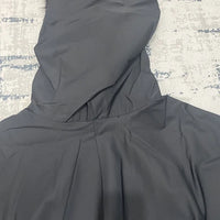 Men Women Oversized Poster Style Black Fur Collar Vultures YZY Kanye Hoodie Top Quality Nylon Nylon Woven Windproof Pullover