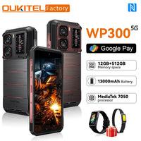 2025 NEW Oukitel WP300 Rugged Phone 6.78" FHD 120Hz Telephone Portable 36GB (12+24) GB+512GB 16000mAh Smartphone 5G Android 15