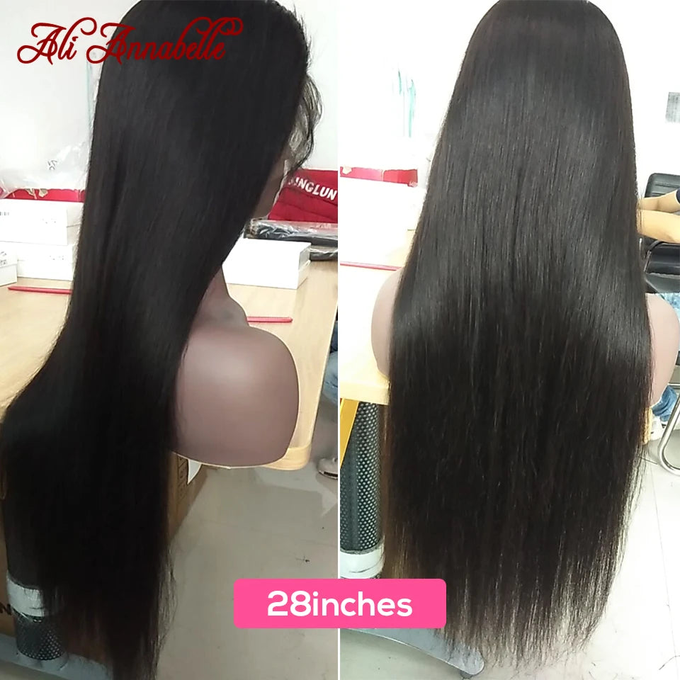 Malaysian Straight Lace Front Wigs Preplucked 13x4 13x6 Transparent Lace Frontal Wig Ali Annabelle Lace Front Human Hair Wigs