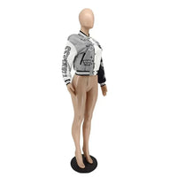 WB9121 Women's Screw Thread Ballpark Jacket Crew Neck Regular Fit Spring Autumn New Style Clothing From China Mainland