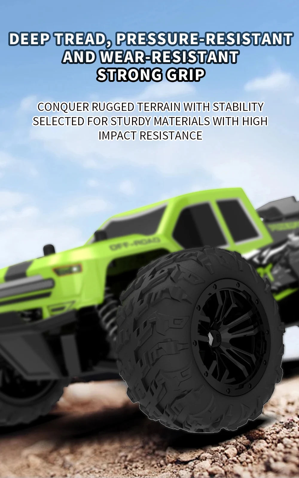 Rc Car High Speed with Light 2.4G Remote Control Racing Car Vehicle Truck 20KM/H Off-Road Climbing RC Toys for Kids Gift