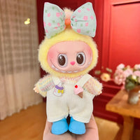 17cm Labubu V1 V2 Fashion Color Rain Shoes Raincoat 10cm Cotton Doll Cute Shoes Doll Changing Accessories