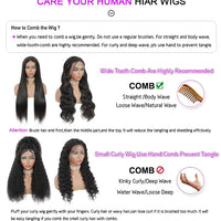 3 IN 1 Half Wig Human Hair 220 Density Deep Wave Wig Human Hair Ready to Wear 3 IN 1 Half Wig With Drawstring Half Wig