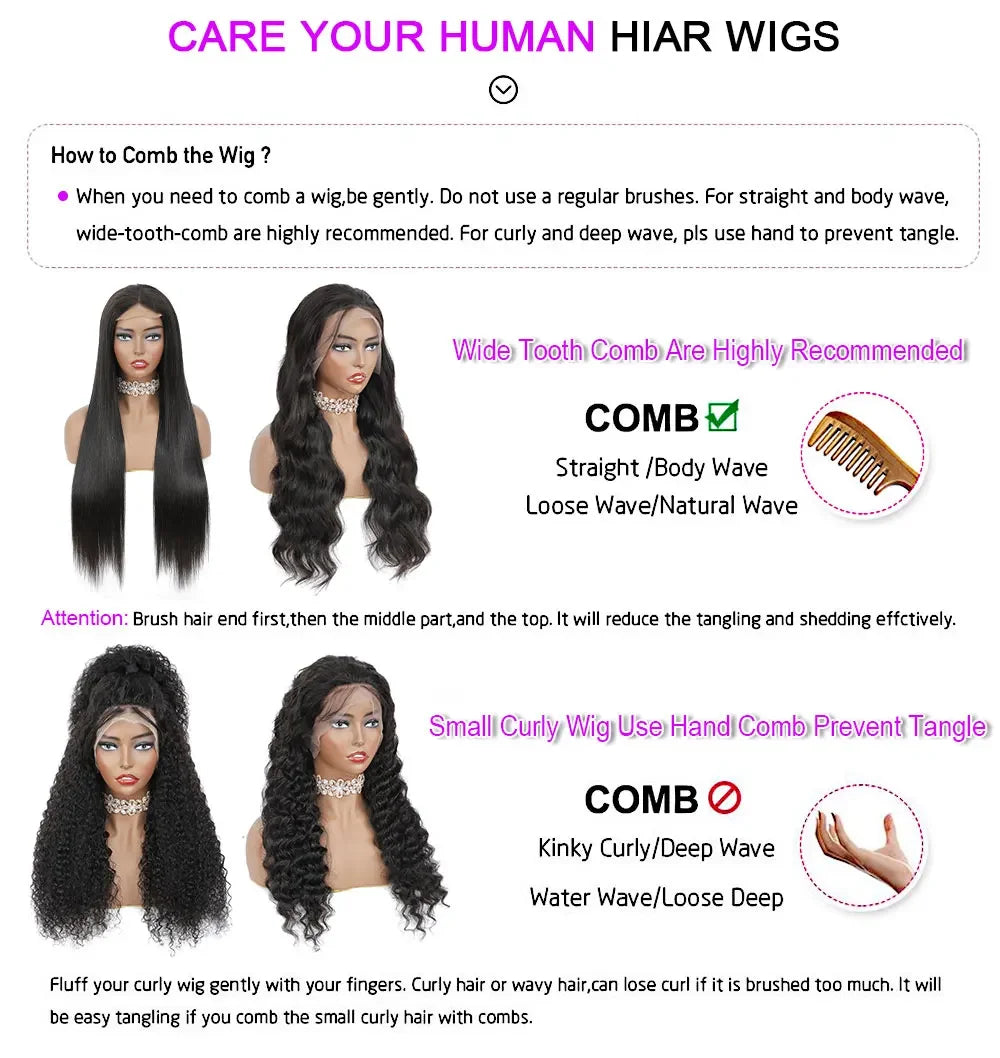 3 IN 1 Half Wig Human Hair 220 Density Deep Wave Wig Human Hair Ready to Wear 3 IN 1 Half Wig With Drawstring Half Wig