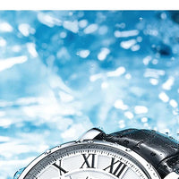 Fashion Mens Watches Top Brand Luxury Genuine Leather Strap Quartz Men's Watch Business Casual Date Chronograph Watch Men