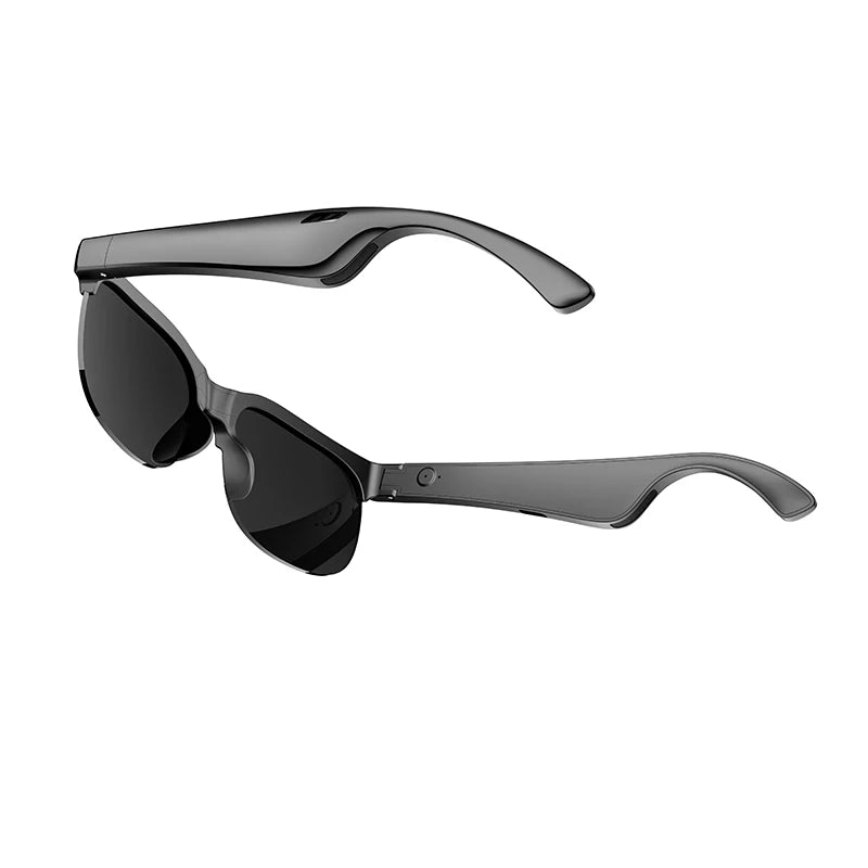 Smart Glasses AI Wireless Glasses With Wireless Speakers HD Call Bluetooth Music Earphones Sports Glasses Black Sunglasses