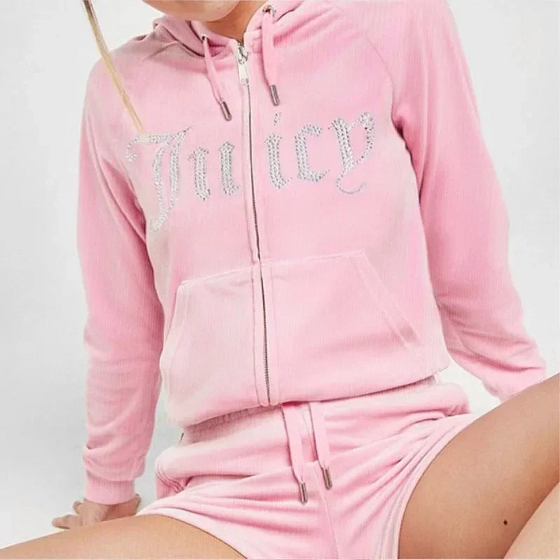 Y2k Zipper Letter Printed Women's Hoodie 2025 Super Large Hoodie Gothic Punk Jacket Long Sleeve Pink Sportswear Street Wear