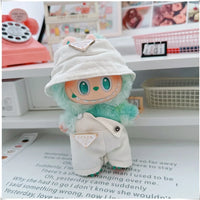 Para 15-17cm Labubu V1 V2 Idol muñeca traje sombrero monos ropa regalo Mini ropa de muñeca de peluche accesorios de atuendo