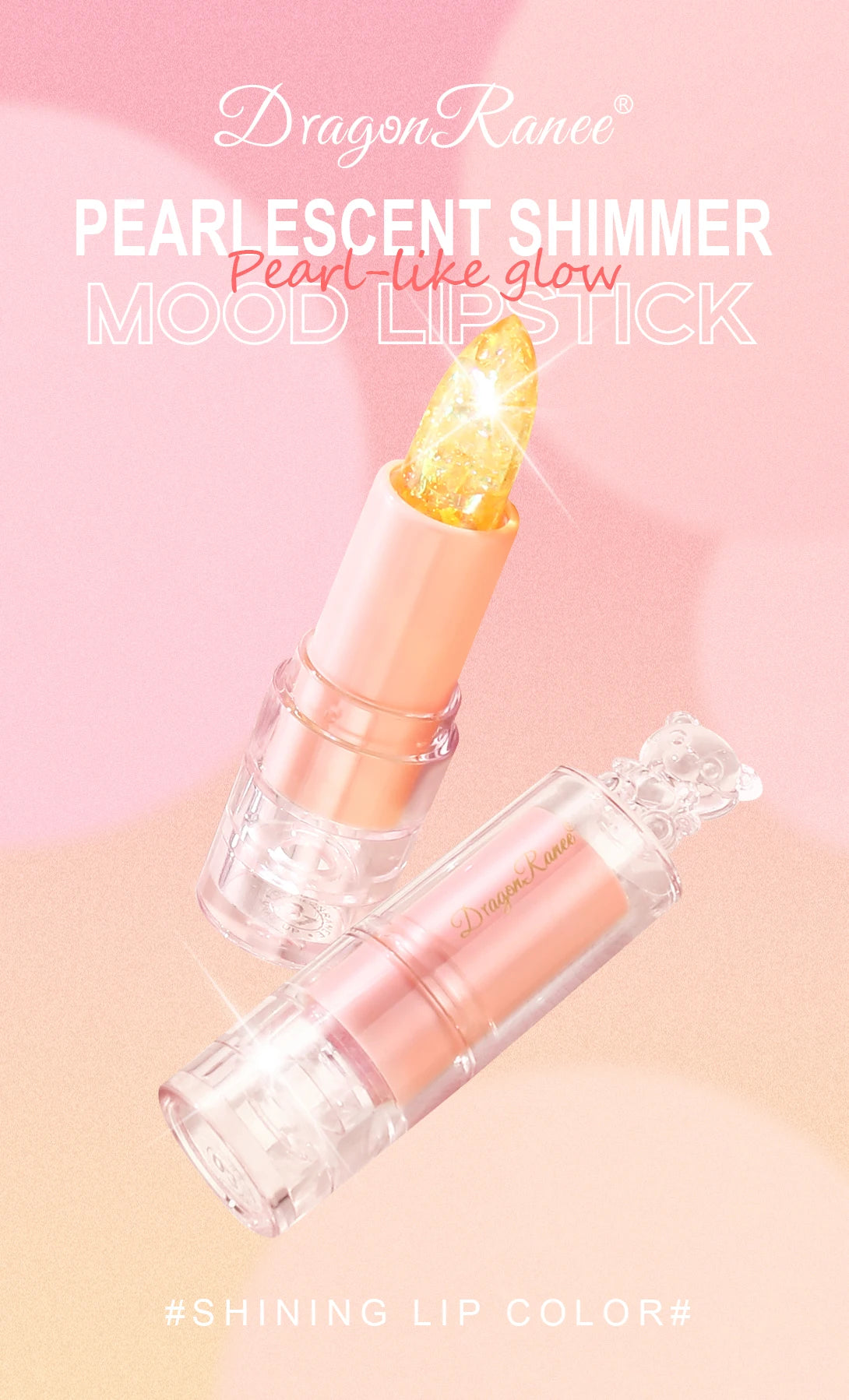 Lipstick Is Moisturizing, Non-Sticky, Long-Lasting, Moisturizing, Hydrating, Lip Gloss, Color-Changing, Fine Glitter, Color-Preserving, Waterproof, Non-Stick Lipstick