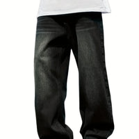 Men'S Skinny Fit Wide Leg Jeans, Men'S Stylish Comfy Denim Pants, Versatile For Four Seasons
