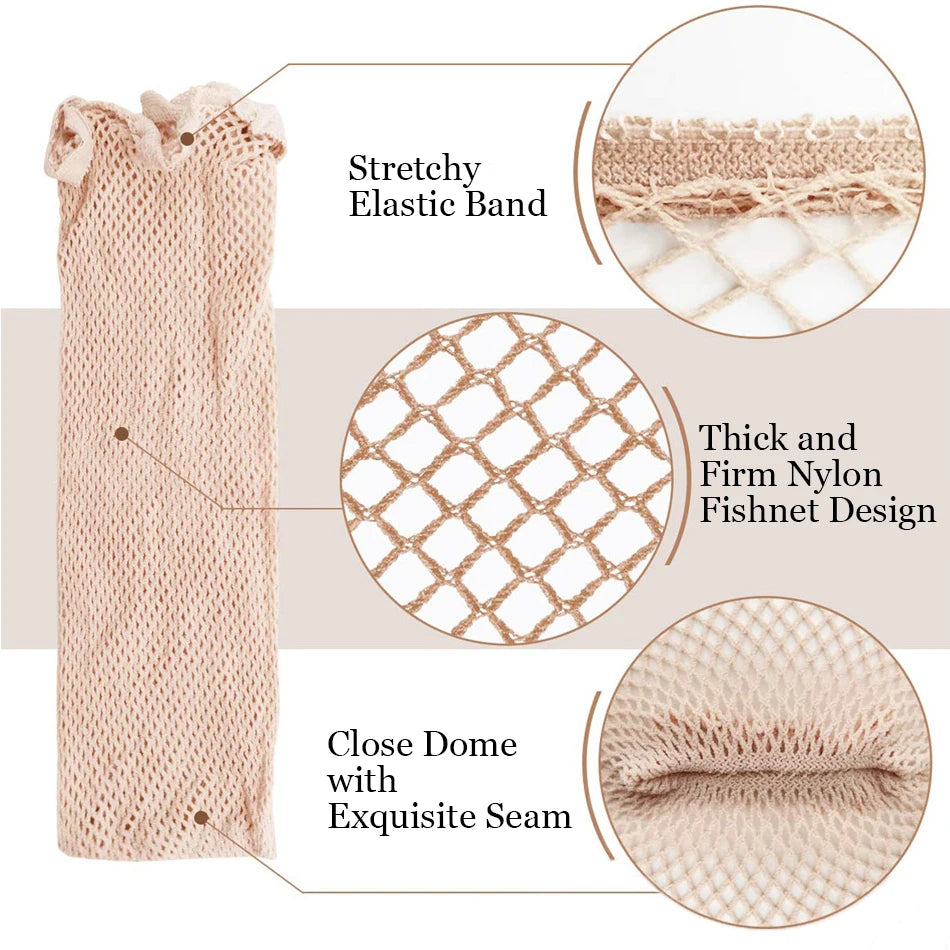 Top Hairnets Good Quality Mesh Weaving Wig Open at One Ends Black Hair Elastic Stretchabl Net For Making Caps Fishnet Ladies