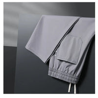 Summer Men's Elastic Waist Casual Pants Drawstring Jogger Pants Sports Wear Running Sweatpants 5XL