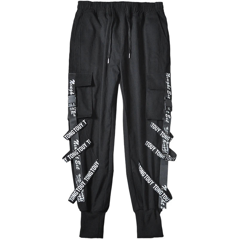 Harajuku Fashion Techwear Men's Cargo Pants Hip Hop Punk Male Clothing Streetwear Joggers High Street Holiday Casual Trousers