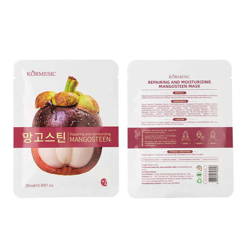 5pcs Kormesic Fruit-Infused Hydrating Face Mask Moisturizing Nourishing Hydrating Facial Skin Care Products