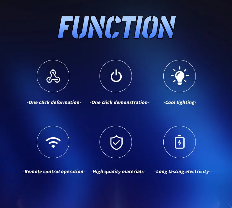 1:18 RC Transforming Car Robot Toy, LED Lights, 2.4GHz Drift Racing Vehicle, One-Button Transform, Rechargeable, 360° Rotation