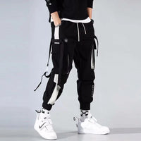 Classic Design Multi Pocket Cargo Pants, Men's Casual Loose Fit Drawstring Cargo Pants/Joggers For Spring Summer Outdoor