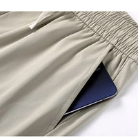 Summer Men's Elastic Waist Casual Pants Drawstring Jogger Pants Sports Wear Running Sweatpants 5XL