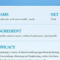 5pcs SADOER 8D Hyaluronic Acid Face Mask Anti Wrinkle Facial Moisturizing Nourishing Firming Hydrating Facial Mask Skin Care