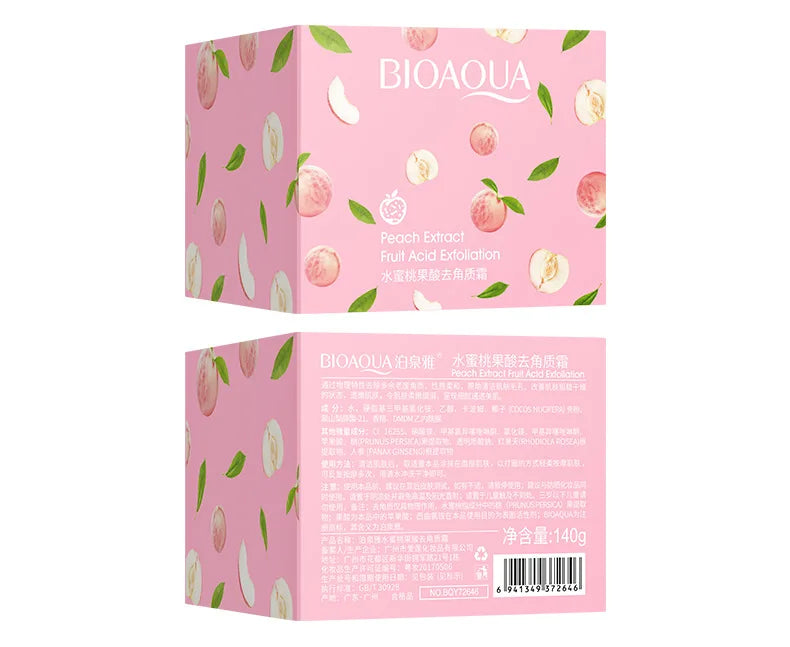 BIOAQUA Honey Peach Exfoliating Facial Cream Scrub Exfoliant Body Scrub Moisturizing Nourishing Exfoliator Face Cream Skin Care
