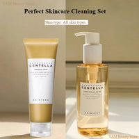 Korean Skin Care Centella Ampoule Face Wash Foam Cleanser Facial Pore Control  Makeup Gentle Cleansing Oil Original Skincare Set