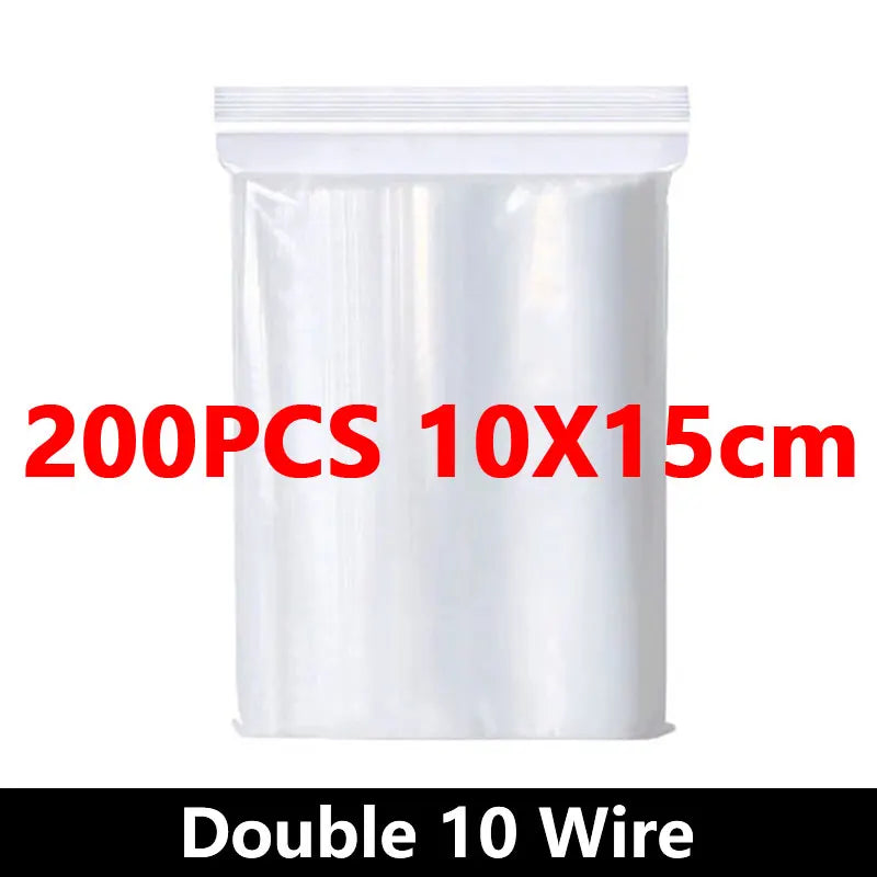 Small Zip Lock Plastic Bags Reclosable Transparent Bag Vacuum Storage Bag Ziplock Food Storage Bags Plastic Zip bag Sealing bag