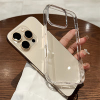Luxury Shockproof Clear Bumper Cases For iPhone 16 15 14 13 12 11 Pro Max Plus Transparent Soft Acrylic Phone Cover Accessories