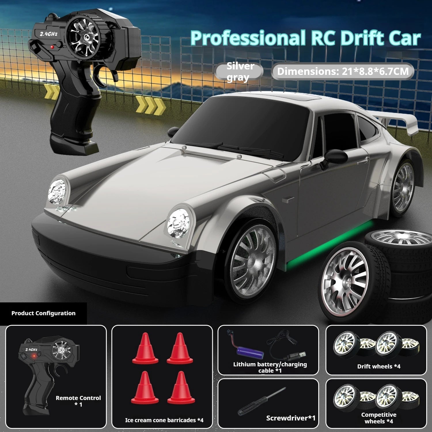 RC Car 1/24 Scale Professional Drift Racing High Speed 4WD Simulation Model RTR Electric Toy Gift for Adults Kids In Stock