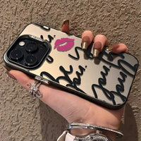 Personalized English Writing Lip Phone Case For IPhone 16 Cases For IPhone 15 14 13 12 11 Pro Max Cover Case Funda Bumber Coque