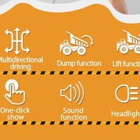 RC Car Children Toys Remote Control Car Toys For Boys Radio Control Excavator Dump Truck Bulldozer Electric car Kids Toys Gift