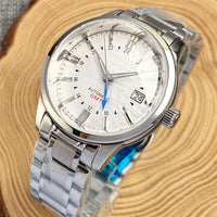 Tandorio 200M Water Resistant Dive NH34 GMT Cream Black Dial Automatic Watch Men Sapphire Polished Case Glass Back Montre hommes