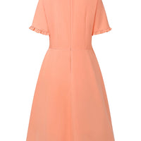 2025 ZANZEA Elegant Women Midi Dresses Summer Office Work Dress Short Sleeve O Neck Party Vestidos Pleated Sundress Robe Femme