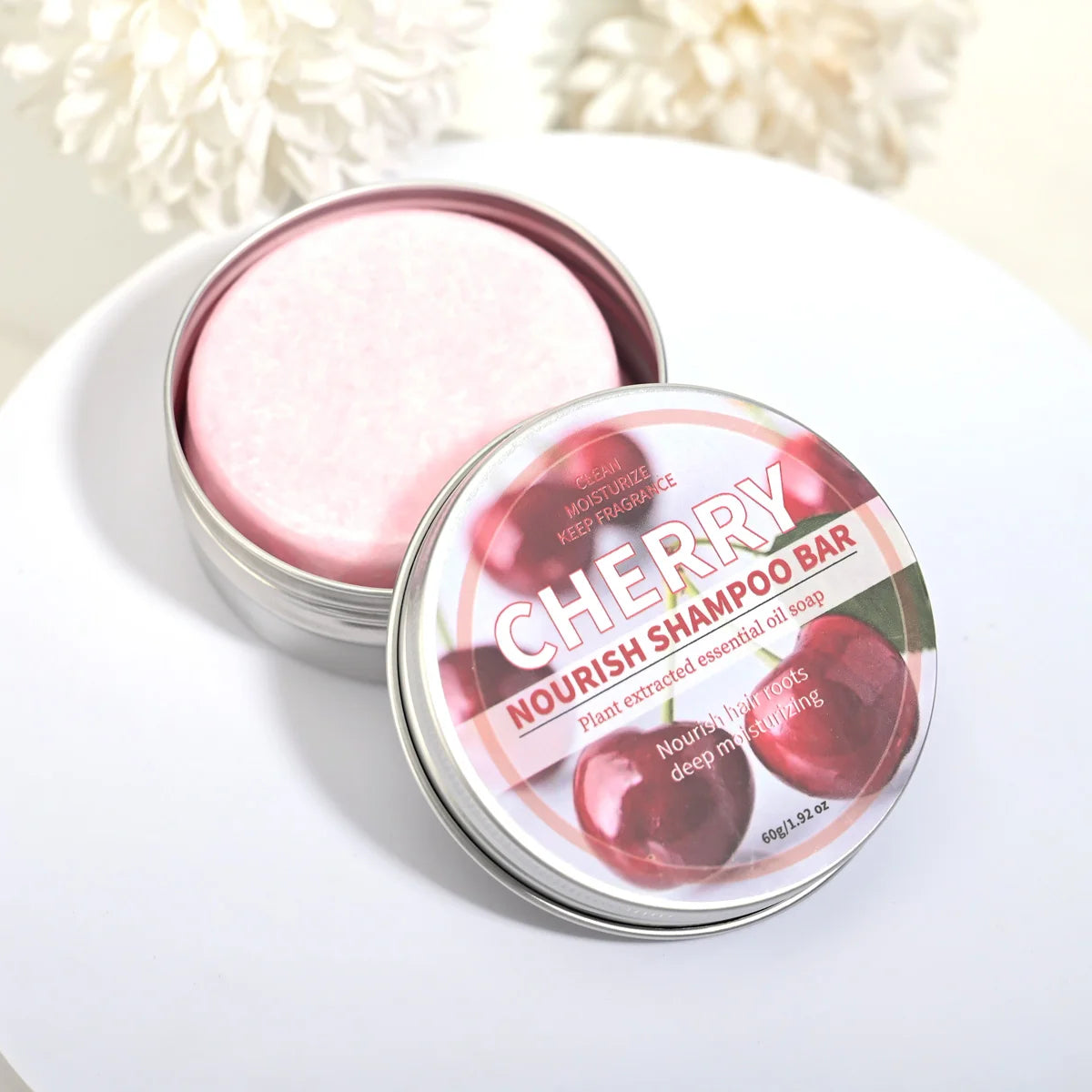 Fruit cherry shampoo fragrance soap nourishes hair, deeply cleanses and controls oil, refreshing soap