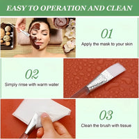 12/6/2pcs Facial Mask Brushes Set Face-Mask Applicator Soft Facial Application Brush with Clear Plastic Handle for Skin Care