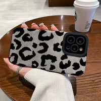 Fashion Soft Phone Cases For iPhone 13 12 MINI 11 14 15 16 Pro Max XS Max XR 7 8 Plus Leopard Pattern Silicone Case Back Cover