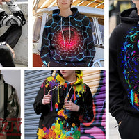 Men's Novelty Food Hoodie 3D Print Pullover Unisex Casual Sweatshirt