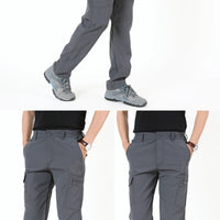 2024 Outdoor Work Tactical Pants Men Winter Casual Cargo Trousers Waterproof Fleece-lined Pant Elastic Hiking Traveling Workwear