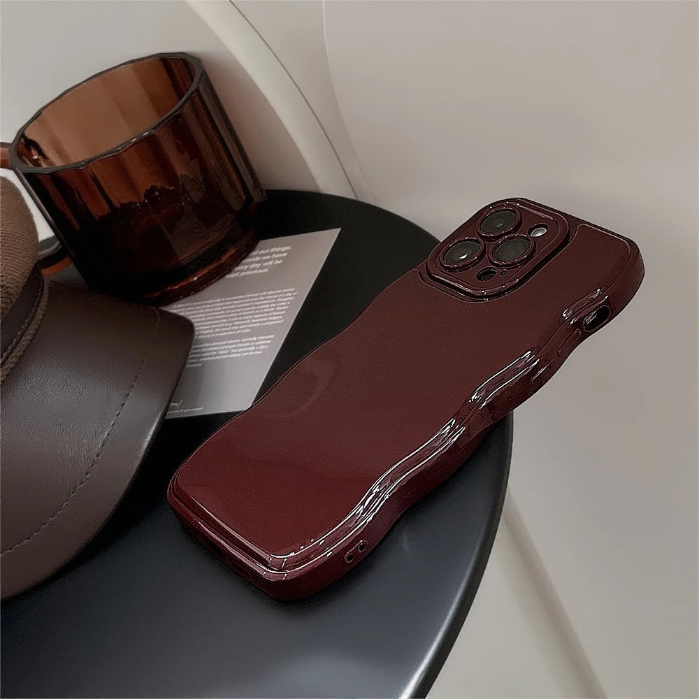 New Men Women Wave Phone Case For iPhone 12 13 14 15 16 Pro Max Shockproof Dissipate Heat Silicone Soft Cases Protective Shell