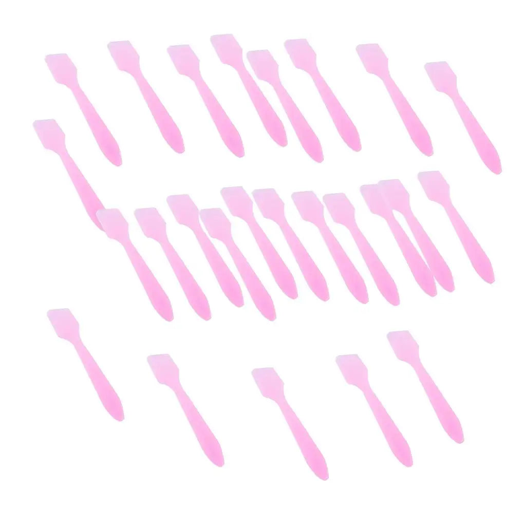 100Pcs Plastic Spatula Disposabled Cosmetic Spoon Skin Care Cream Face Mask Mixing Spoon Beauty Tool