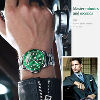 OLEVS 5885 Top Brand Classic Men's Quartz Watch Luminous Hands Calendar Display Stainless Steel Strap Waterproof Men's Watch