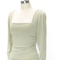 DIWU Women Sexy Autumn Long Sleeve Square Neck Bodycon Party Club Mini Dress 2022 Spring Autumn Clothes Dropshipping Streetwear