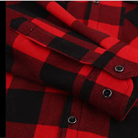 Fashion korean popular clothes winter Adding velvet and thickening long-sleeve shirts for men casual Hooded jacket plaid tops