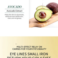Avocado Gold Eye Mask Nourishing Moisturizing Improve Eye Bags Eye Patches Anti Wrinkle Firming Anti Dark Circles Eye Serum