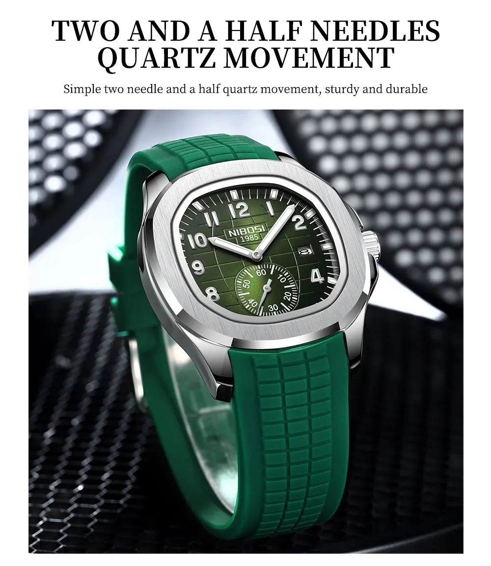 NIBOSI Brand Luxury Mens Watch Waterproof Luminous Digital Design Quartz Watch Casual Belt Date Watches For Men reloj hombre