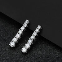BXINY 2.8CT Full Moissanite Drop Earrings S925 Silver D Color Lab Diamonds Tassel Dangle Earring for Women Wedding Gifts Jewelry