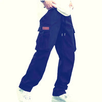 Men's new multi pocket workwear pants, European and American high street trendy brand retro casual leggings, men's