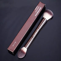 Makeup brush, powder brush, blush brush, loose powder brush, exquisite professional metal handle, double-head design, with box