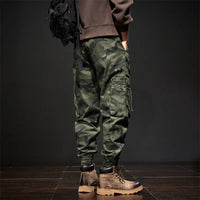 2025 NewMen's Fleece-Lined American Camouflage Casual Multi-Pocket Loose Zipper Jogger Pants Autumn Youth Trendy Workwear