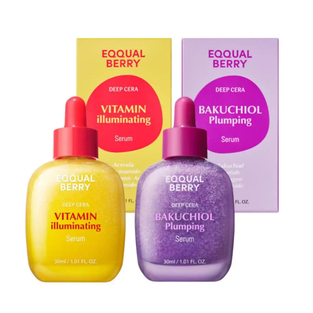 Deepcera Korean Skincare Bakuchiol Plumping Serum And Vitamin C Brightening Serum For Fading Acne Scars On The Face Skin Care