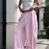 Pant Women Wide Leg Long Pants High Waist Straight Trousers Y2k Streetwear Elegant Splice Casual Loose Work Jogger Sports 2025