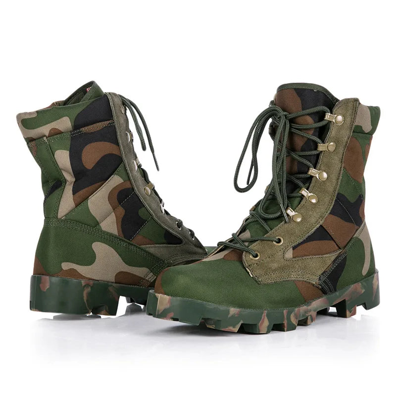 37-48 Training Boots Outdoor Hiking Climbing Shoes Green High Top Desert Boots Work Security Shoes